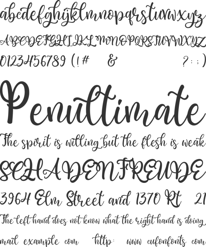 Cristabella font preview