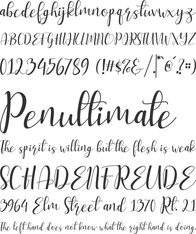my love font preview