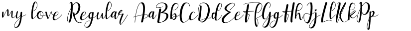 my love Regular font