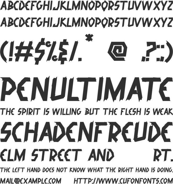 Dirtchunk font preview