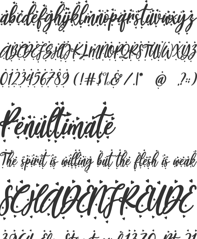 Blueberry font preview