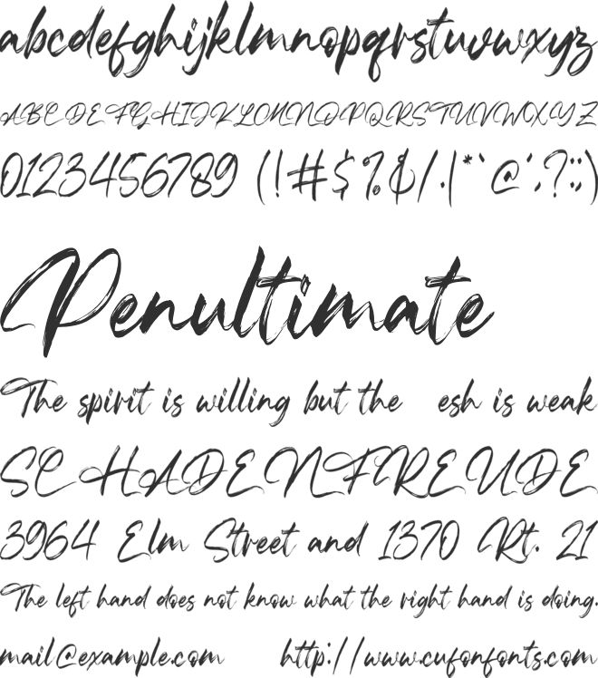The Frankline font preview
