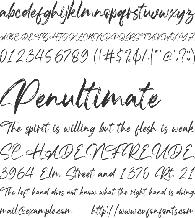 The Frankline font preview