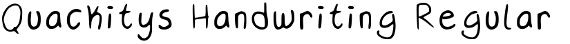 Quackitys Handwriting Regular font