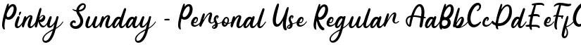 Pinky Sunday - Personal Use Regular font