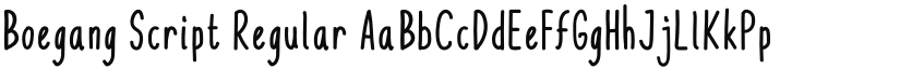 Boegang Script font download