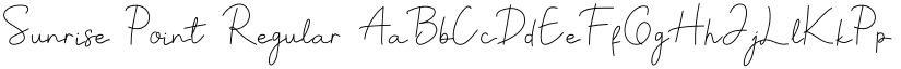 Sunrise Point Regular font