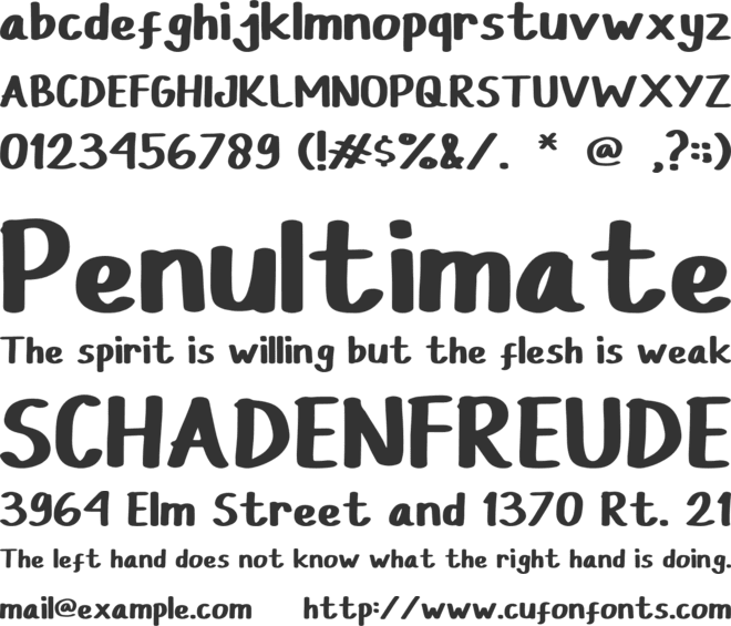 Sweet Cheese font preview