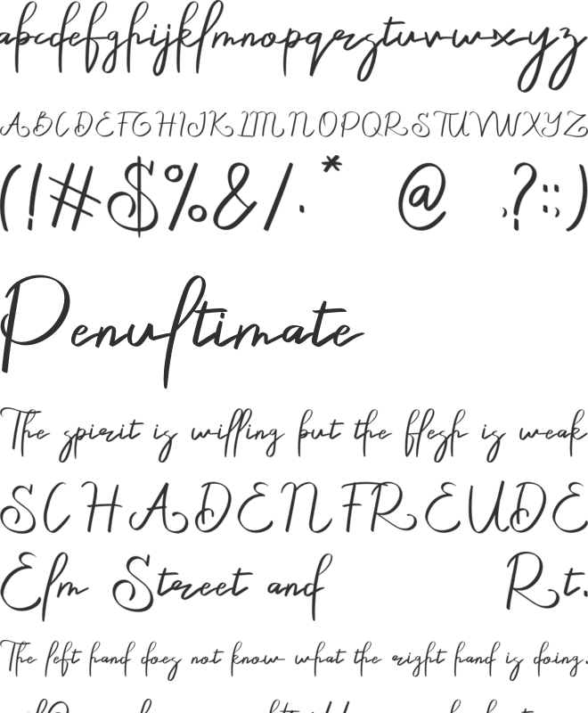 Grittania font preview