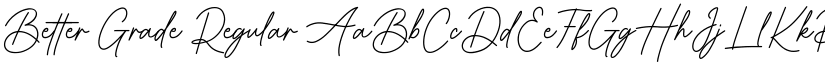Better Grade Regular font