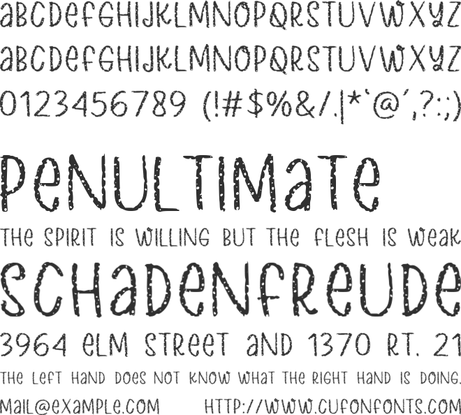 Cheese Grater font preview