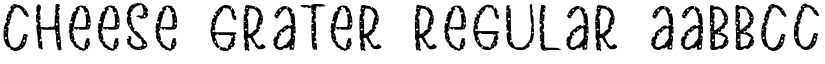 Cheese Grater Regular font