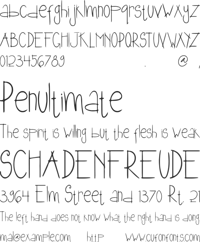 Baby Nasha font preview
