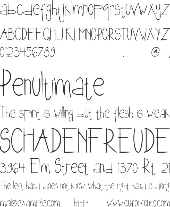 Baby Nasha font preview