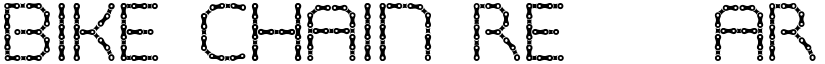 BIKE CHAIN Regular font