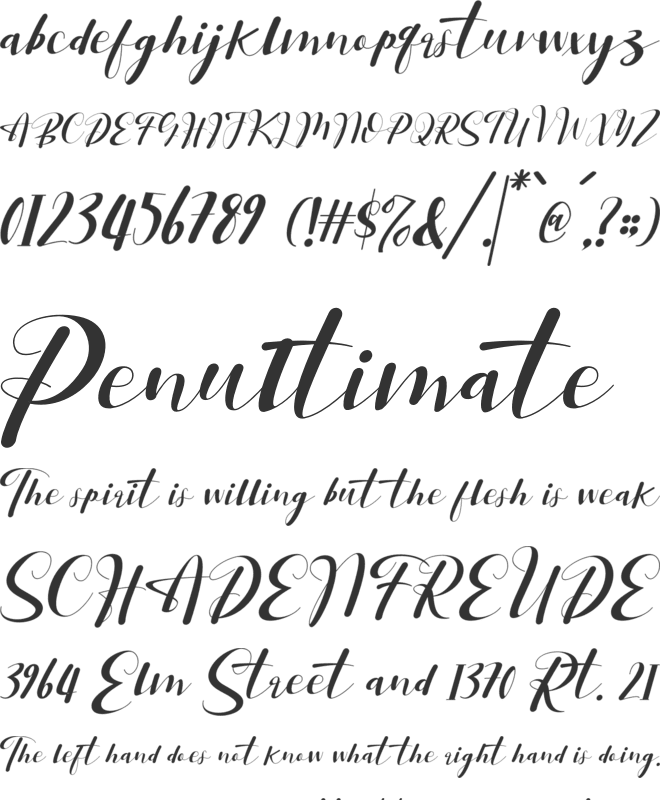 Hello Saffana font preview
