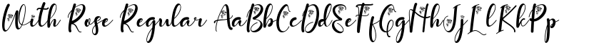 With Rose Regular font