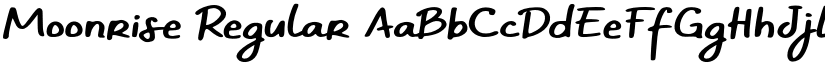 Moonrise Regular font