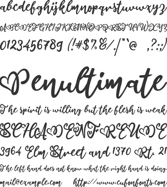 b Berdua Lestari font preview