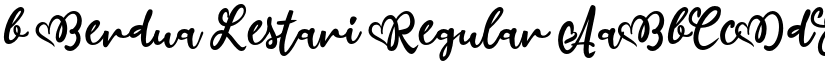 b Berdua Lestari Regular font