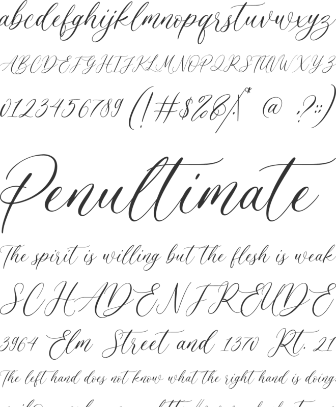 Romantic Lovely font preview