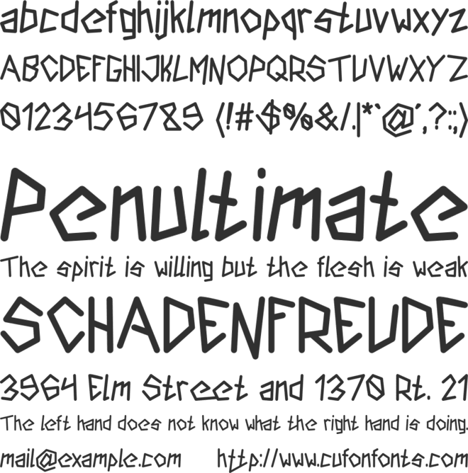 Insurgence font preview