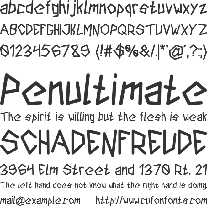 Insurgence font preview