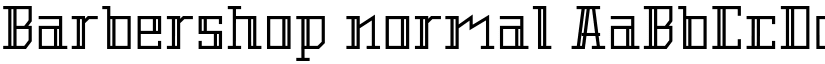 Barbershop normal font