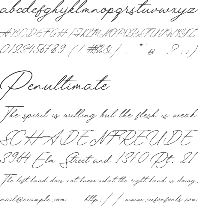 Luxembourg Signature font preview
