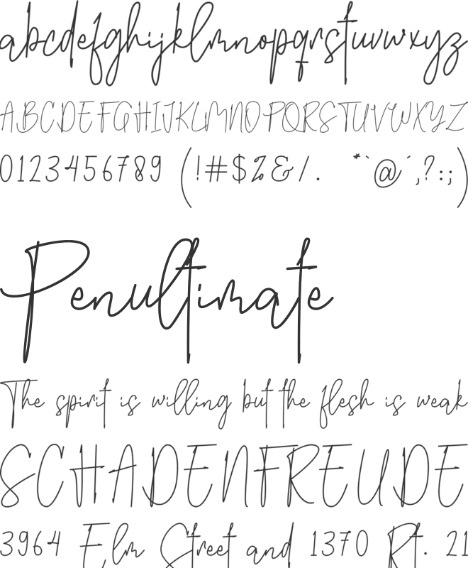 Billstone font preview