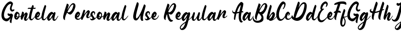 Gontela Personal Use font download