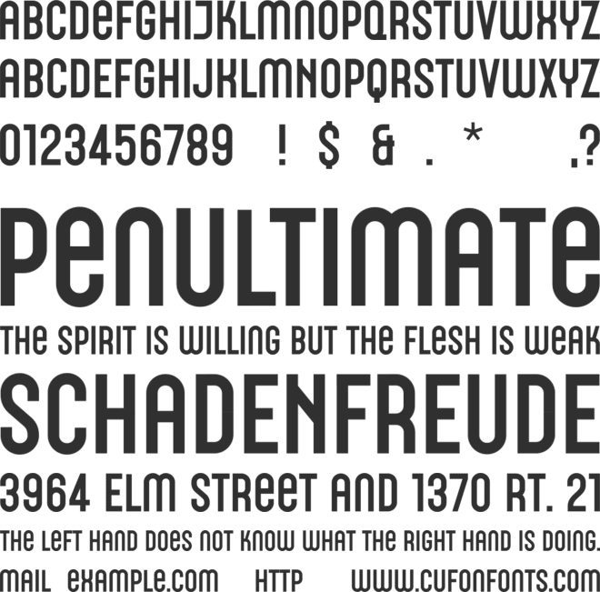Cimero Pro font preview