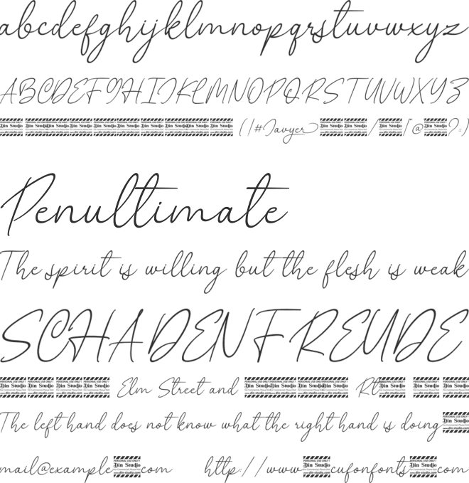 Javyer Personal Use font preview