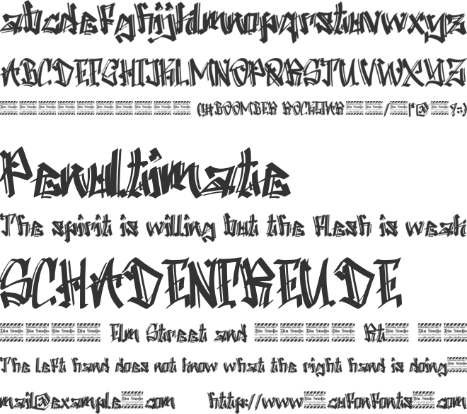 Boomber Rockstar Personal Use font preview