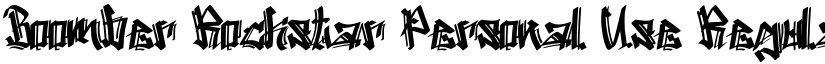 Boomber Rockstar Personal Use Regular font