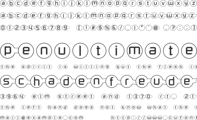 Molecular font preview