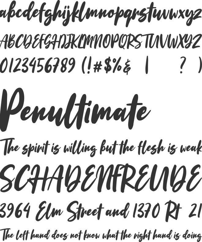 The Last Day font preview