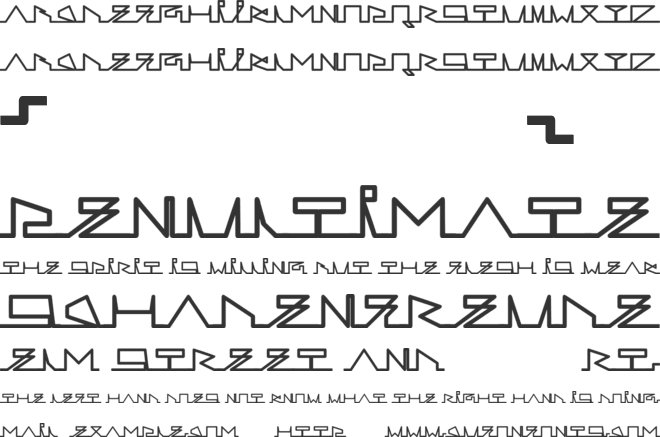 Lines of Life font preview