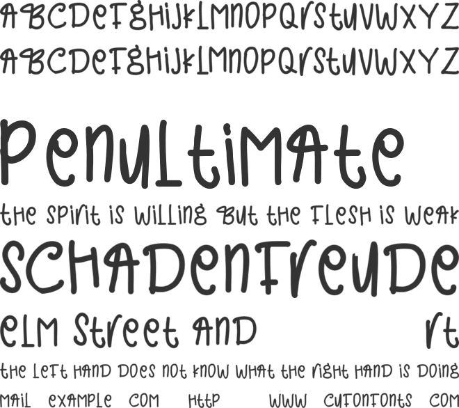 DEAR SANTA CLAUS font preview