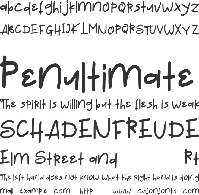 Santa Love font preview