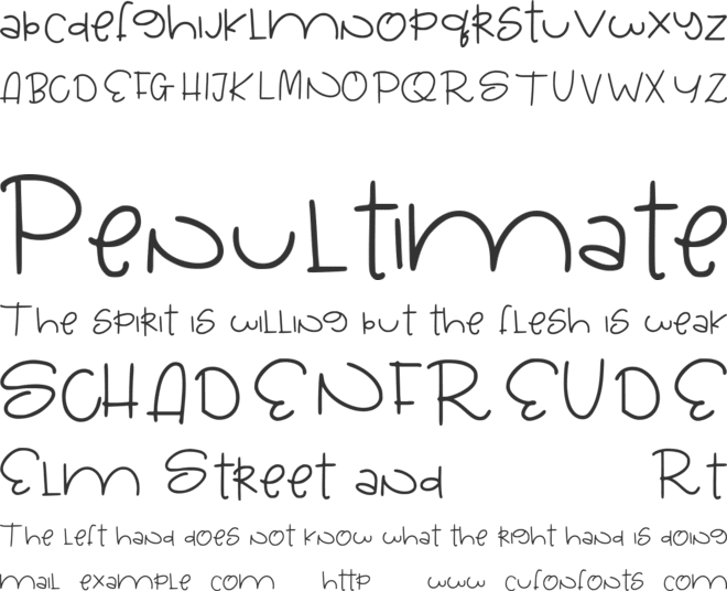 Love Children font preview