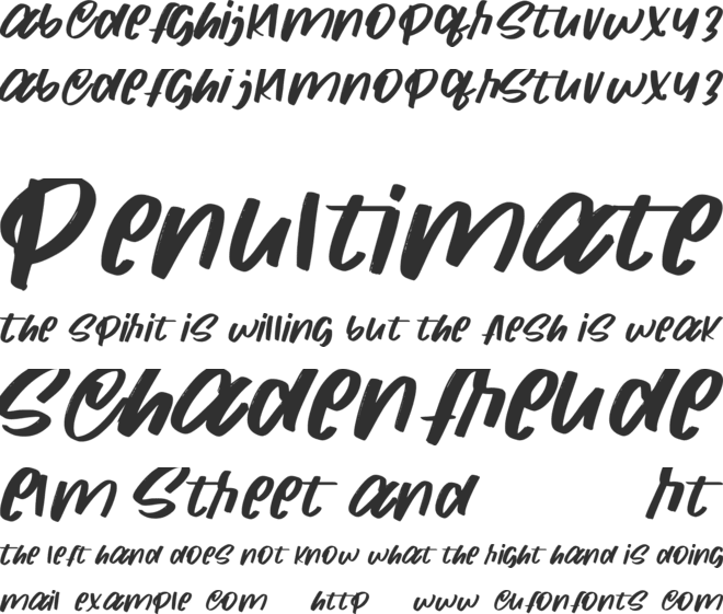 Christmas sweet font preview