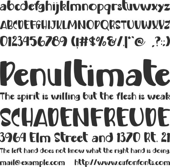 ELEPHANT WHILD font preview