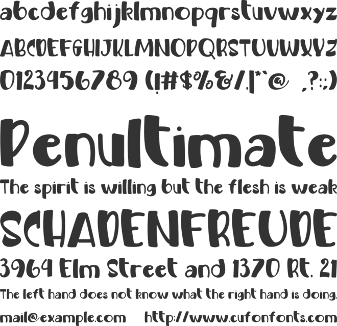 ELEPHANT WHILD font preview