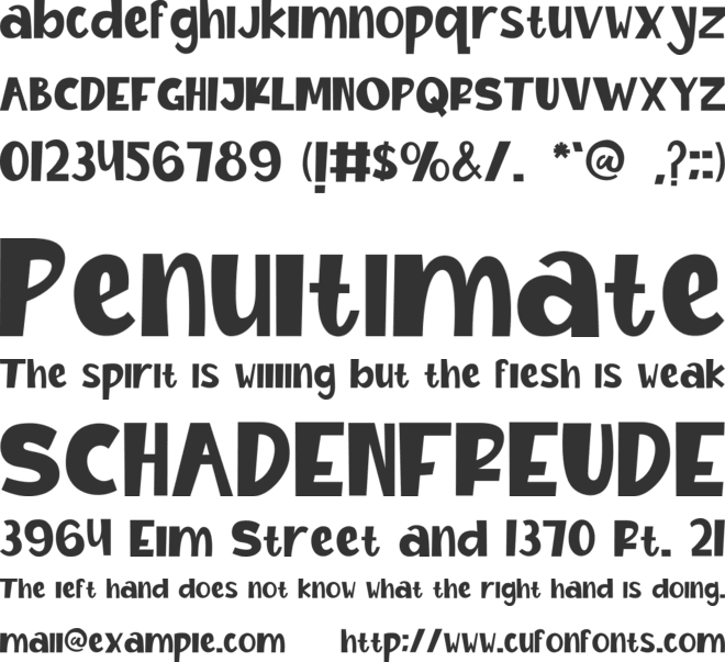 Kids Board font preview