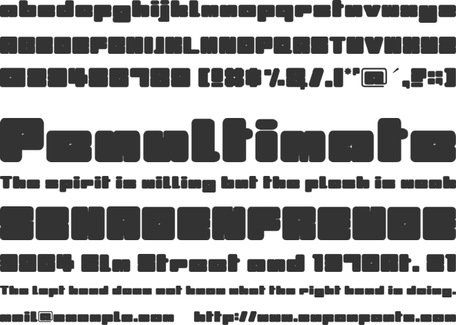 Illustrious font preview