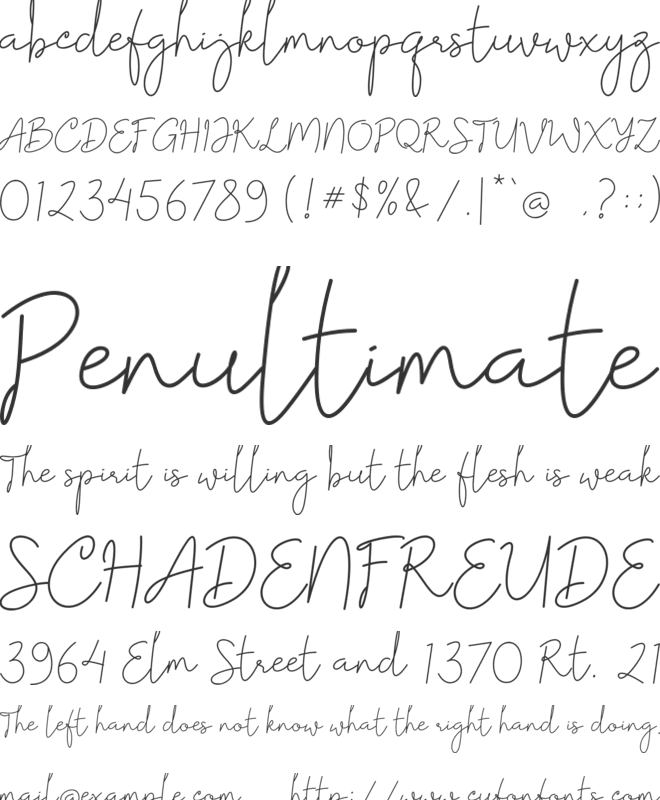 Floristy font preview