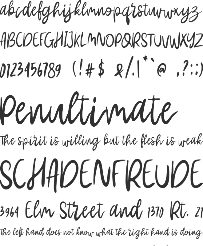 Badhie Dope font preview