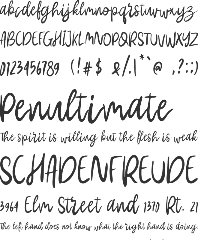 Badhie Dope font preview