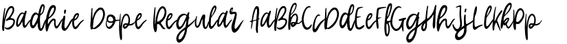Badhie Dope Regular font
